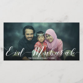 Tipografía moderna Eid Mubarak - Tarjeta fotográfi