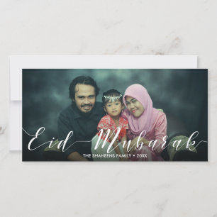 Tipografía moderna Eid Mubarak - Tarjeta fotográfi