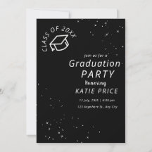 tipografía moderna elegante Invitaciones a graduac