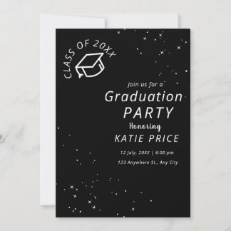 tipografía moderna elegante Invitaciones a graduac