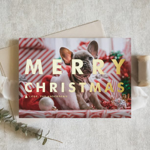 Tipografía Moderna en Negrita Foto Feliz Navidad