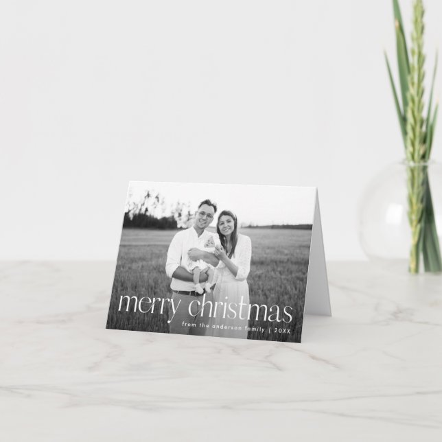 Tipografía moderna Feliz Navidad 2 Foto (Anverso)