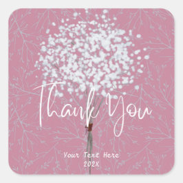 Tipografía moderna Gracias Pegatina 2025 Square