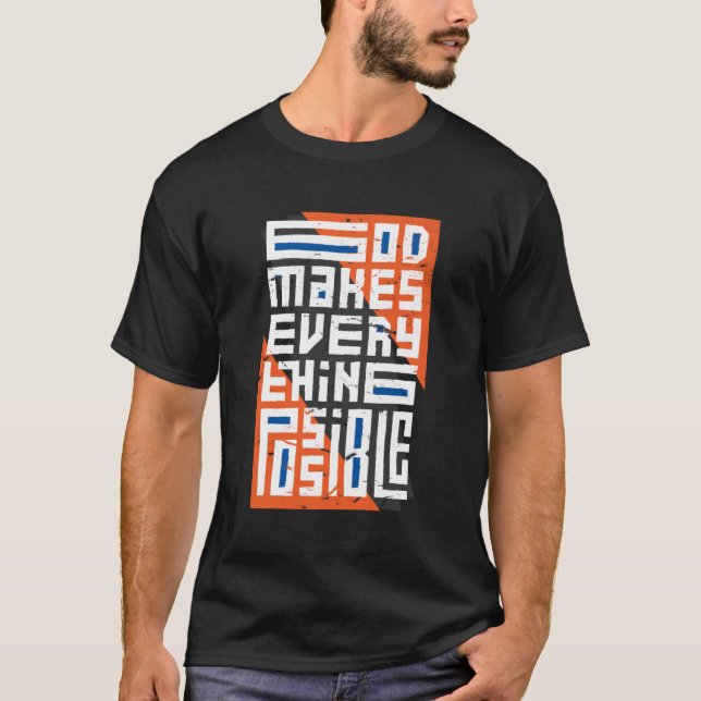Tipografía moderna Inspiradora cita camisetas (Anverso)