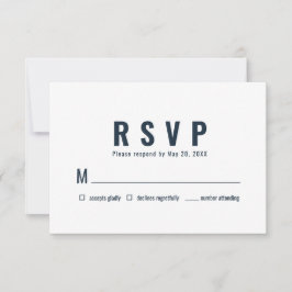 Tipografía moderna + Minimalista Boda RSVP