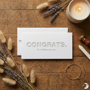 Tipografía Moderna Minimalista Tarjeta de Boda y C