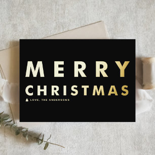 Tipografía Moderna Negra de Navidad Alegre