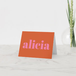 Tipografía Moderna Nombre Personalizado   Naranja 