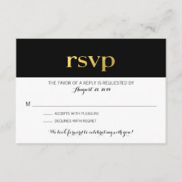 Tipografía moderna rayas en blanco y negro | RSVP