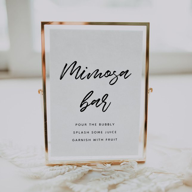 Tipografía moderna Señal de boda de bar Mimosa (Subido por el creador)