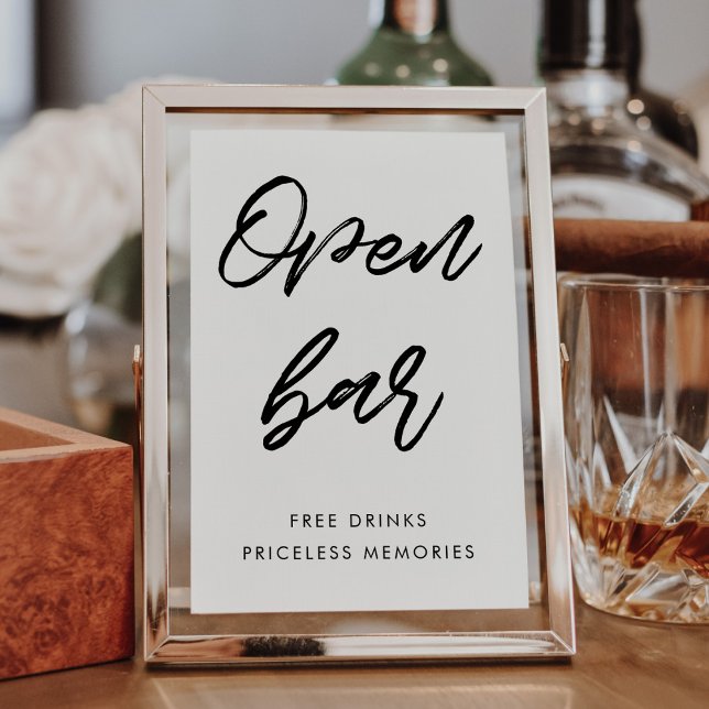 Tipografía moderna Señal de boda de barra abierta (Subido por el creador)