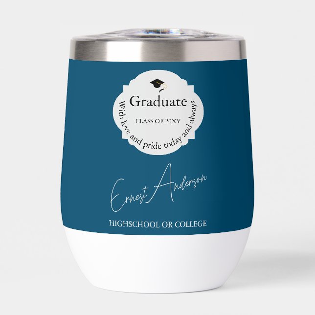 Tipografía Moderno Elegante Graduación Graduada (Frente)