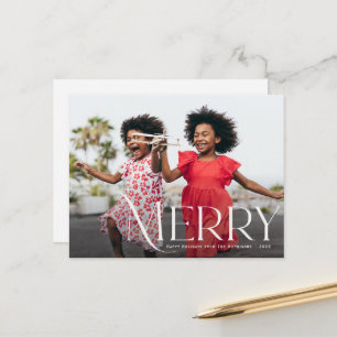 tipografía navidades modernos tarjeta de saludo de