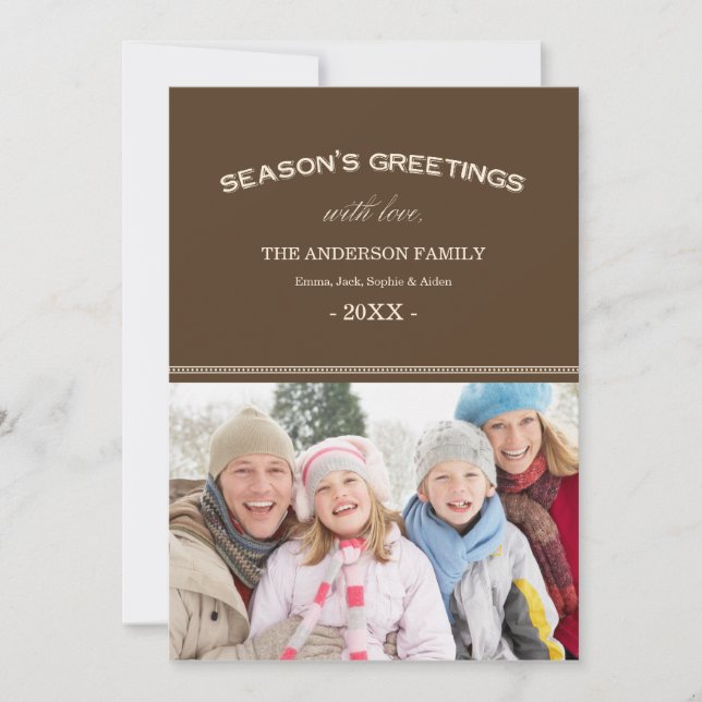 TIPOGRAFÍA NAVIDEÑA | TARJETA DE FOTO NAVIDEÑA (Anverso)