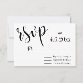 Tipografía negra con fondo Bokeh, RSVP elegante si