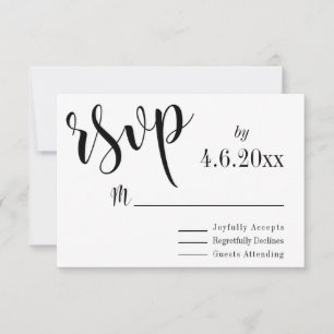 Tipografía negra con fondo Bokeh, RSVP elegante si