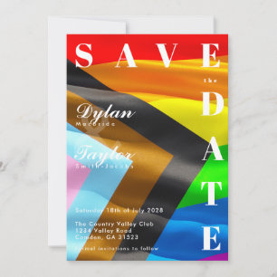 Tipografía Negrita Bandera Orgullo LGBTQ Salva la