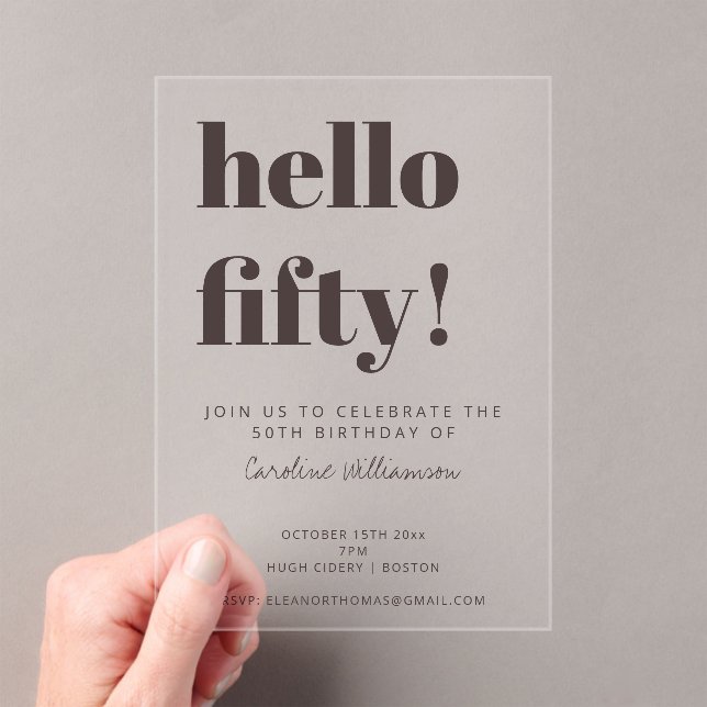 Tipografía Negrita Marrón Invitación de Cumpleaños (Insitu (portátil))