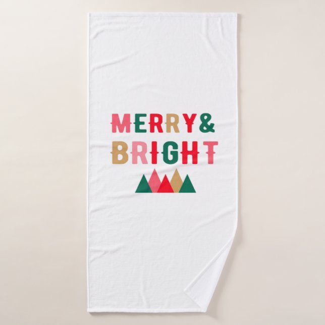 Tipografía negrita verde rojo y marrón (Toalla de baño)