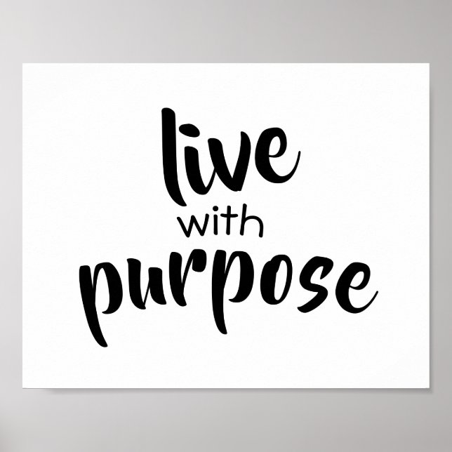 tipografía palabra arte poster blanco y negro (Frente)