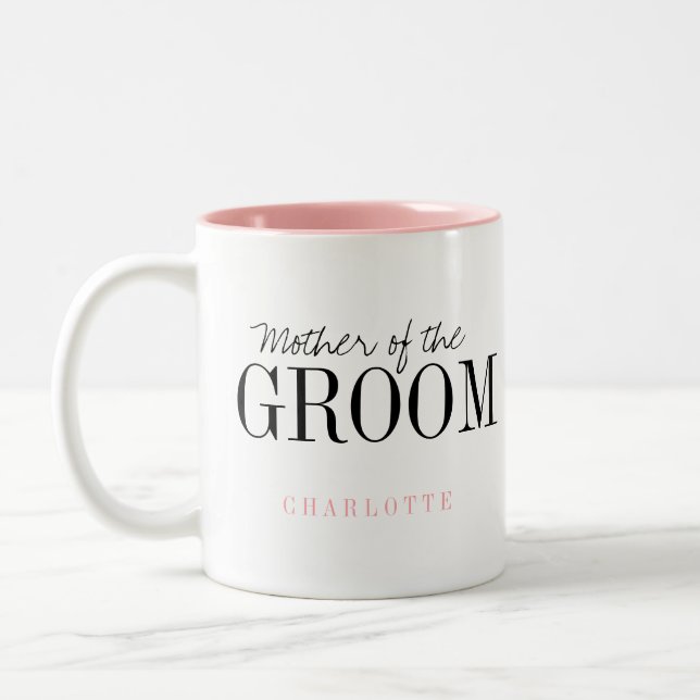 Tipografía personalizada madre de la taza de novio (Izquierda)