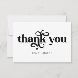 Tipografía Personalizada Tarjeta de Agradecimiento