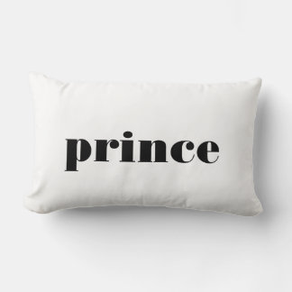 Tipografía príncipe para él almohada de decoración