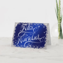 Tipografía Real Azul Feliz Navidad PERSONALIZADA