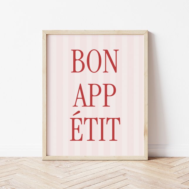 Tipografía Retro 'Bon Appétit' Impresión de Cocina (Subido por el creador)