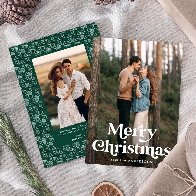 Tipografía retro Feliz Navidad 2 festividad fotogr (Subido por el creador)