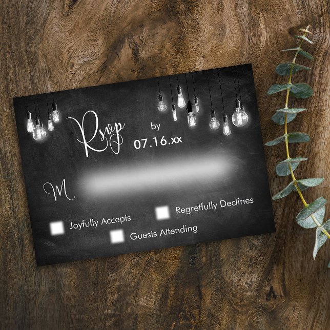 Tipografía RSVP Edison se ilumina en Chalkboard (Subido por el creador)