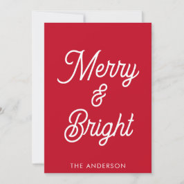 Tipografía Script Merry and Bright Rojo Navidad