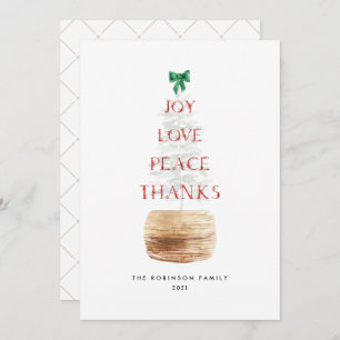 Tipografía simple árbol bohemio de Navidad