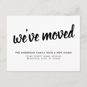 Tipografía simple Hemos movido la Invitación