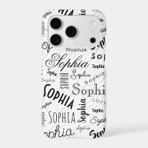 Tipografía Sophia Negro Blanco