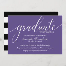 Tipografía ultravioleta Invitación a graduación