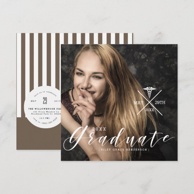 Tipografía Urbana | Invitación de graduados de Enf (Anverso / Reverso)