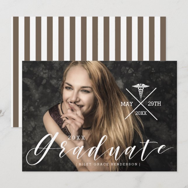 Tipografía Urbana | Invitación de graduados de Enf (Anverso / Reverso)