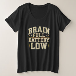 Tipografía Vintage Batería Llena Cerebro Bajo