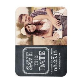 Típografía vintage Chalkboard Guardar el imán de f