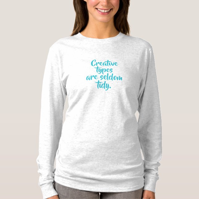Tipos creativos graciosos camiseta de manga larga  (Anverso)
