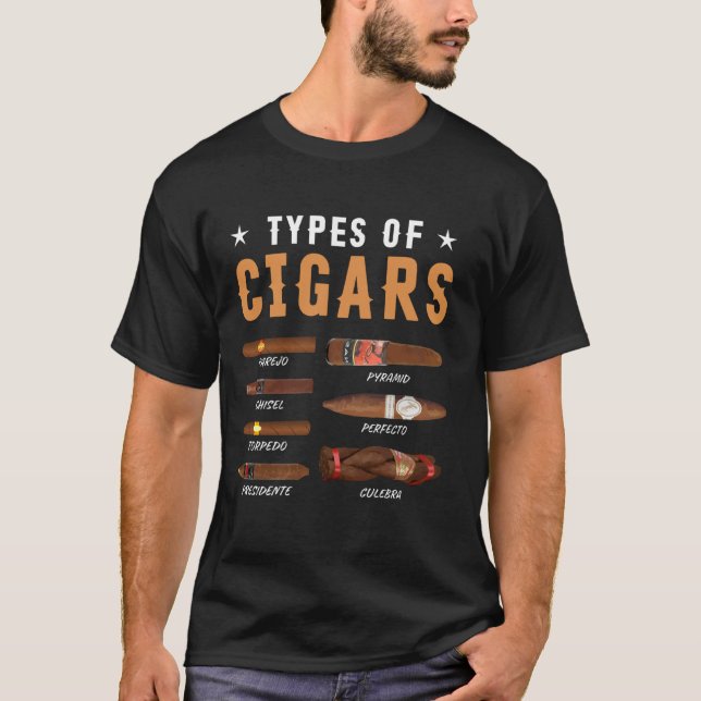 Tipos de cigarros camisetas de cigarrillos para el (Anverso)