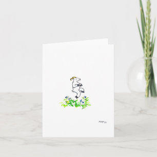 "Tiptoe Through the Harebells," tarjeta en blanco