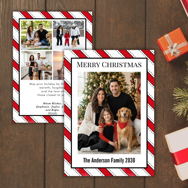Tira de Caramelo de Navidad Personalizada con 5 Fo (Subido por el creador)