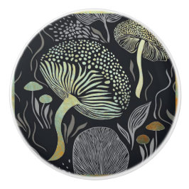 Tira de la puerta del pomo de cerámica del hongo