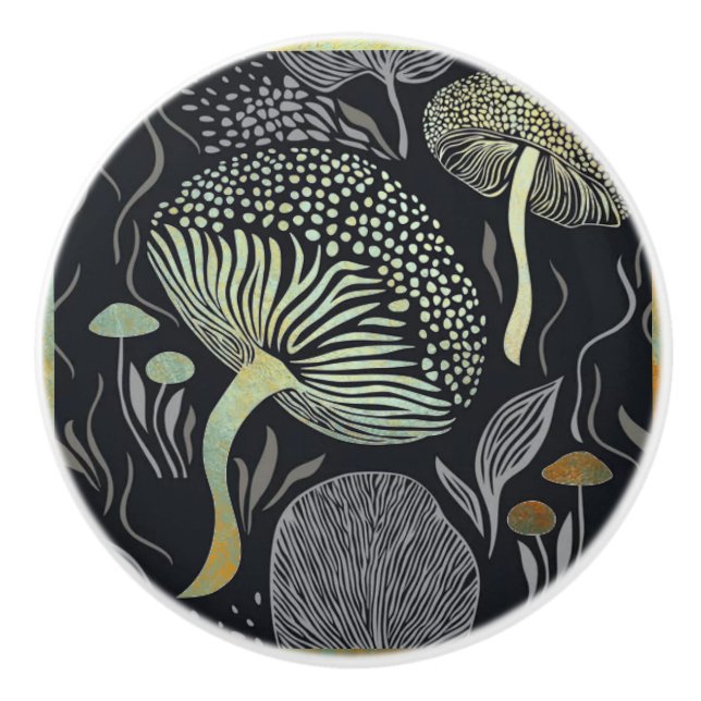 Tira de la puerta del pomo de cerámica del hongo (Anverso)