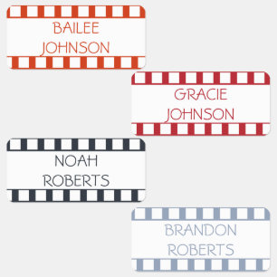 Tira de película Etiqueta de ropa con nombre codif
