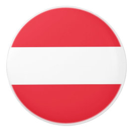 Tira de pomo de cerámica con bandera de Austria