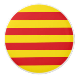 Tira de pomo de cerámica con bandera de Cataluña