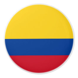 Tira de pomo de cerámica con bandera de Colombia